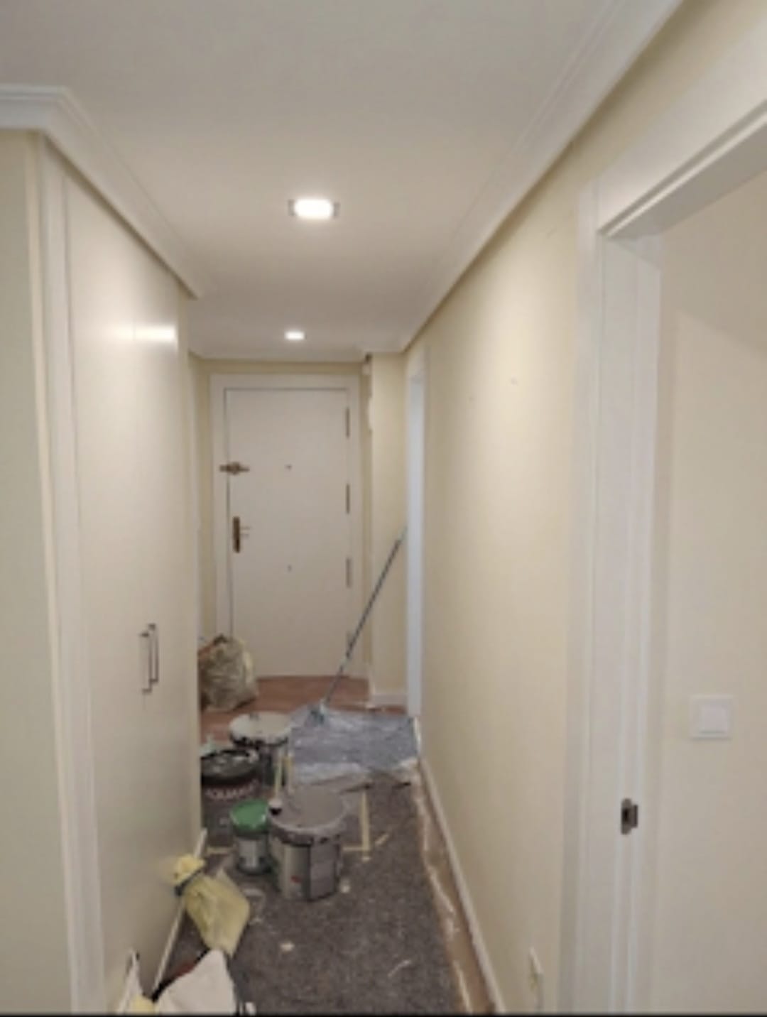 Before photo of a painting and repair project.